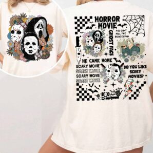 The Horror Characters Friends Movie Shirt, Sacry Horror Shirt, Halloween Day Shirt