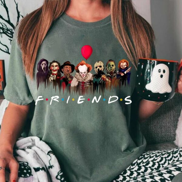 Horror Characters Friends Halloween Movie One Side Shirt Sweatshirt Hoodie, Halloween Day Shirt