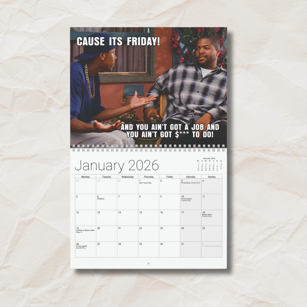 Friday 1995 Movie Quote 2026 Calendar - Image 2