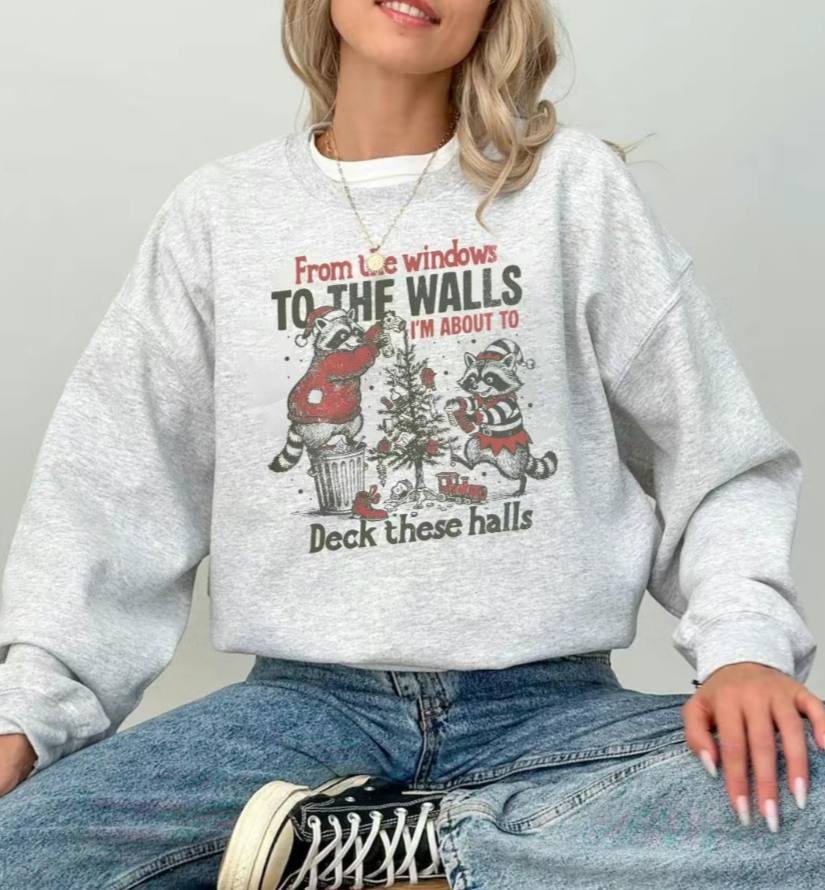 From The Windows To The Walls Deck These Halls Shirt - Image 2