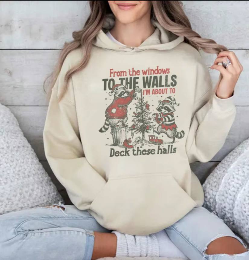 From The Windows To The Walls Deck These Halls Shirt - Image 5