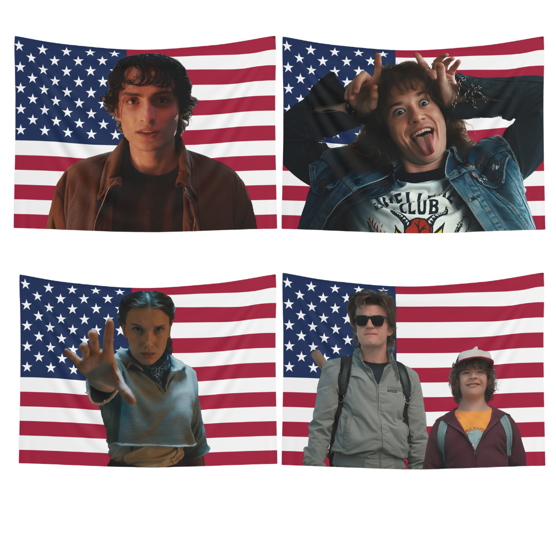 Stranger Characters Flag - Image 2