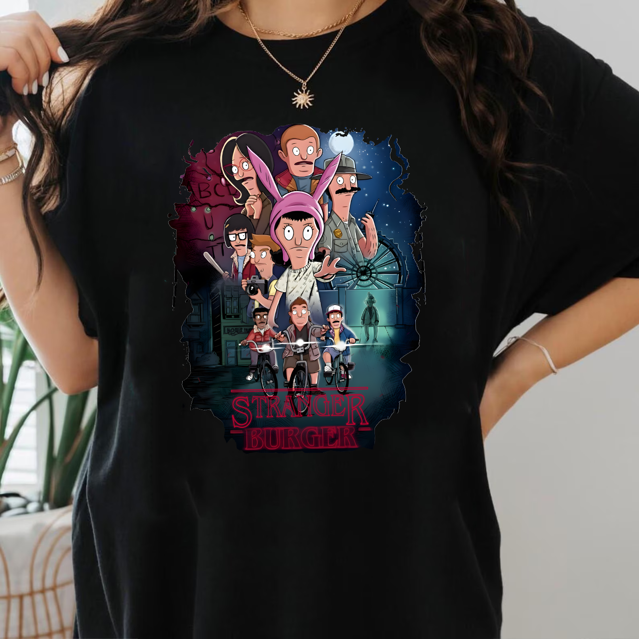 Retro Stranger Burgers Unisex Shirt