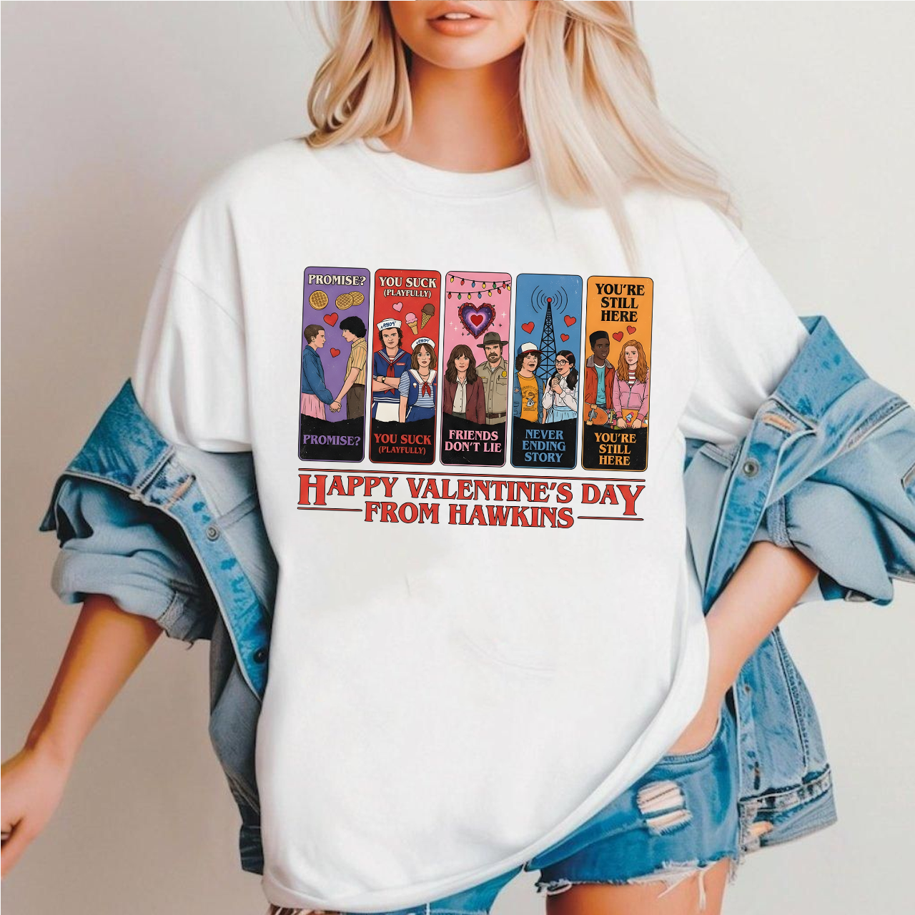 Stranger Valentine's Day Love Couple Shirt