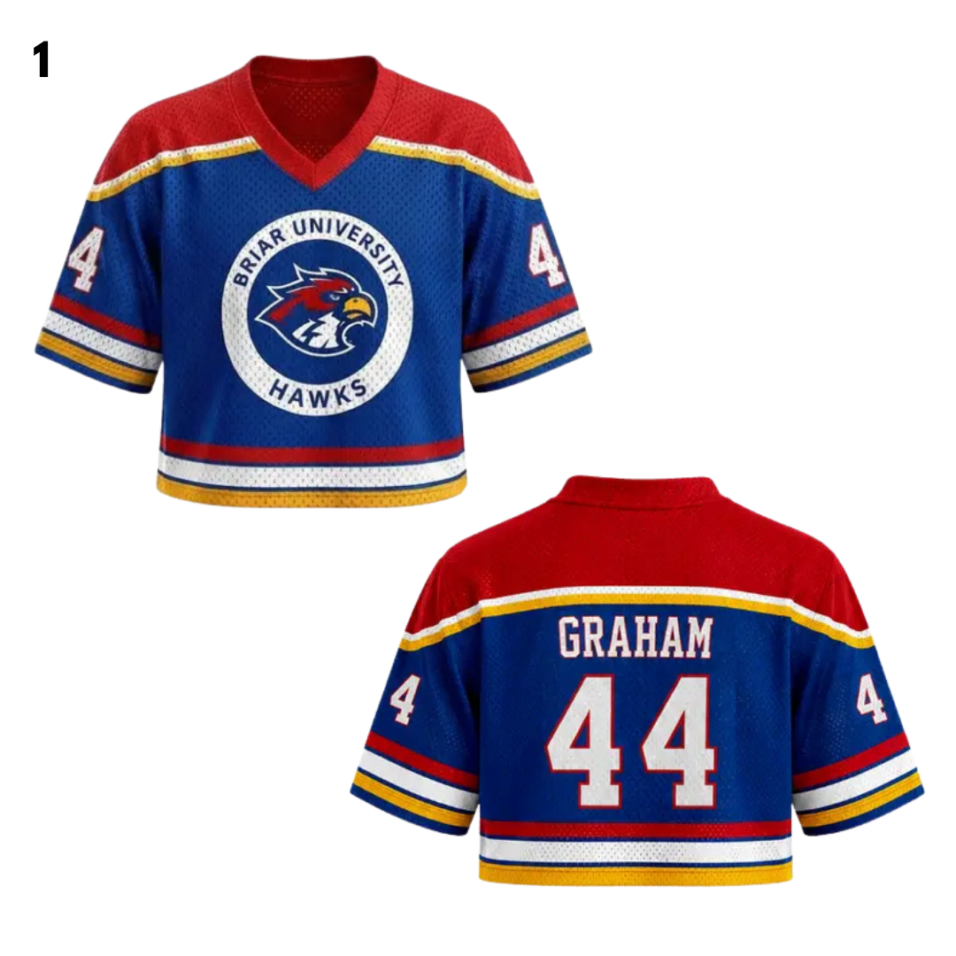 Hockey Characters Off Campus Crop Mesh Jersey
