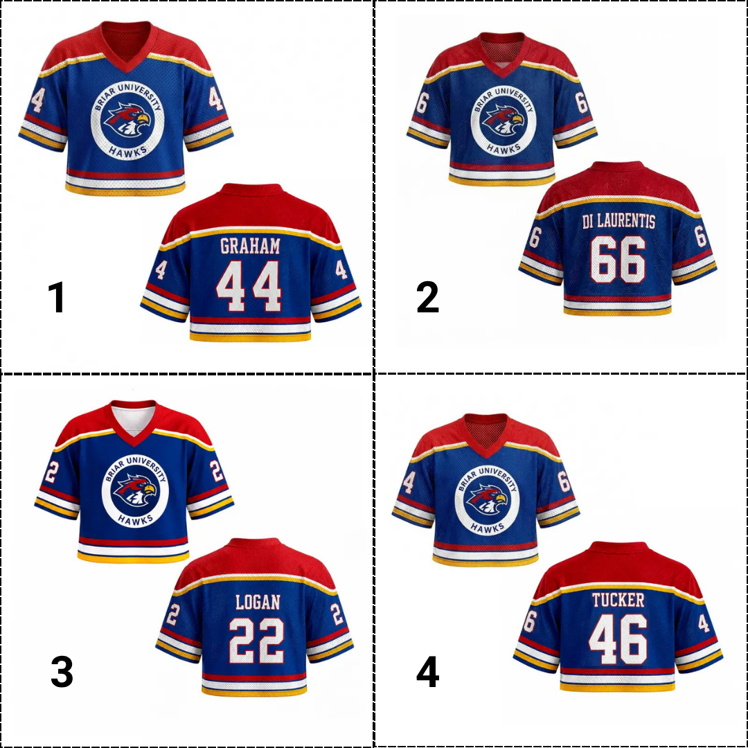 Hockey Characters Off Campus Crop Mesh Jersey