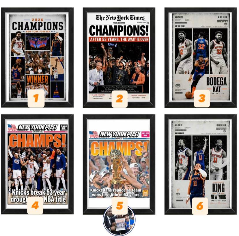 Knickss NYC Champions Wall Art Poster