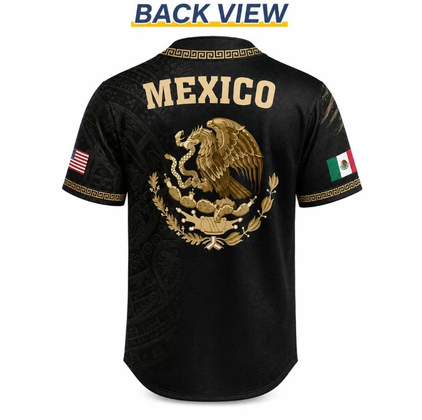 Black Mexico Football Jersey - Image 3