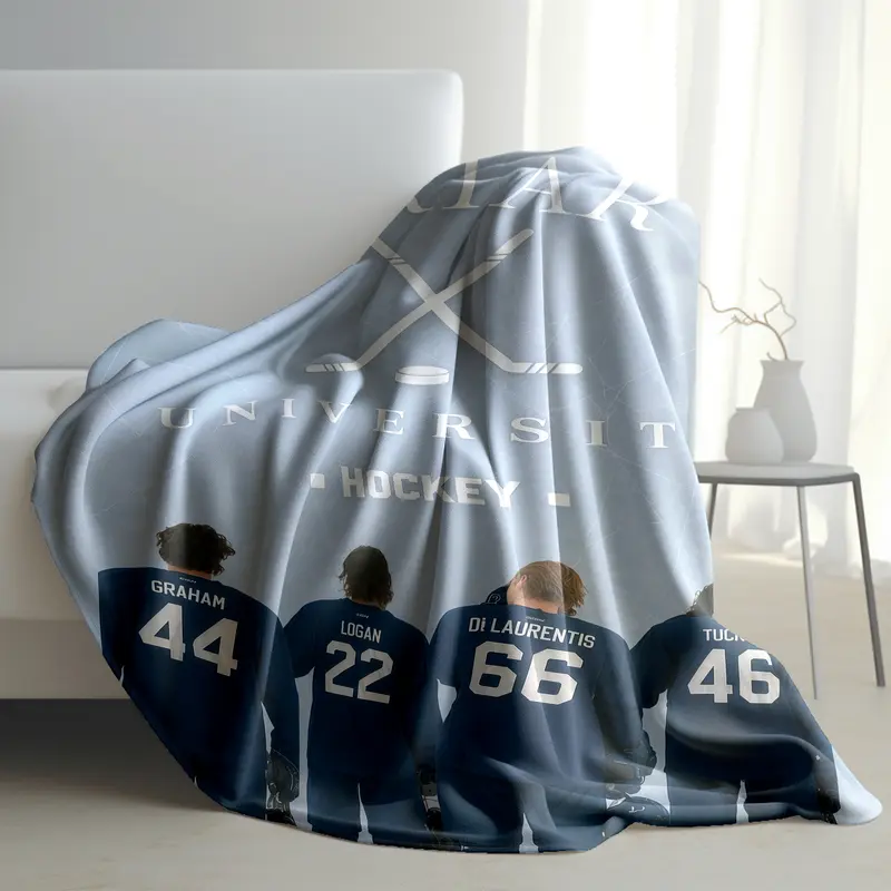 Off Campus Briar University Hockey 50x60 Flannel Blanket - Image 2