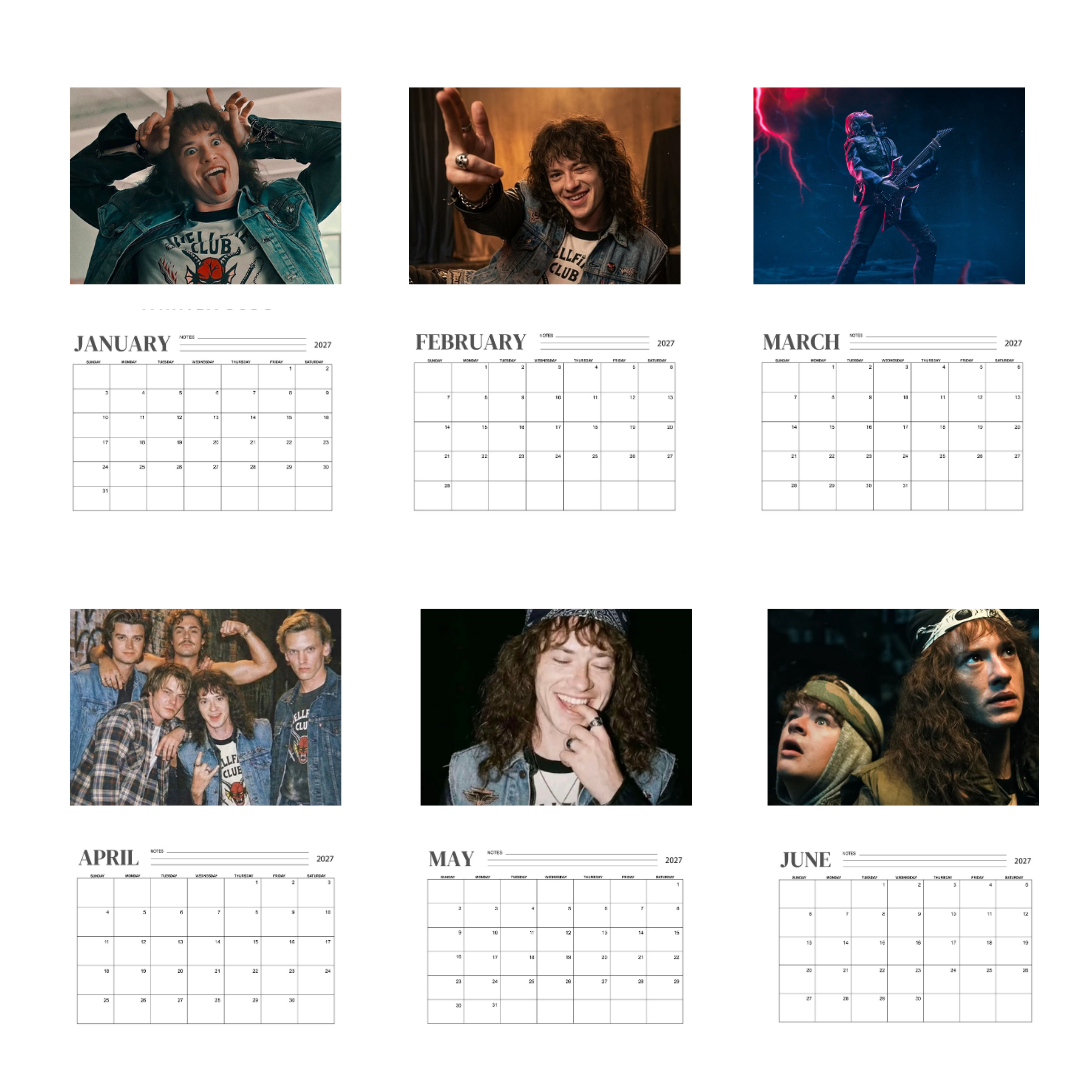 Eddie Munson 2027 Stranger Wall Calendar Ver2 - Image 2