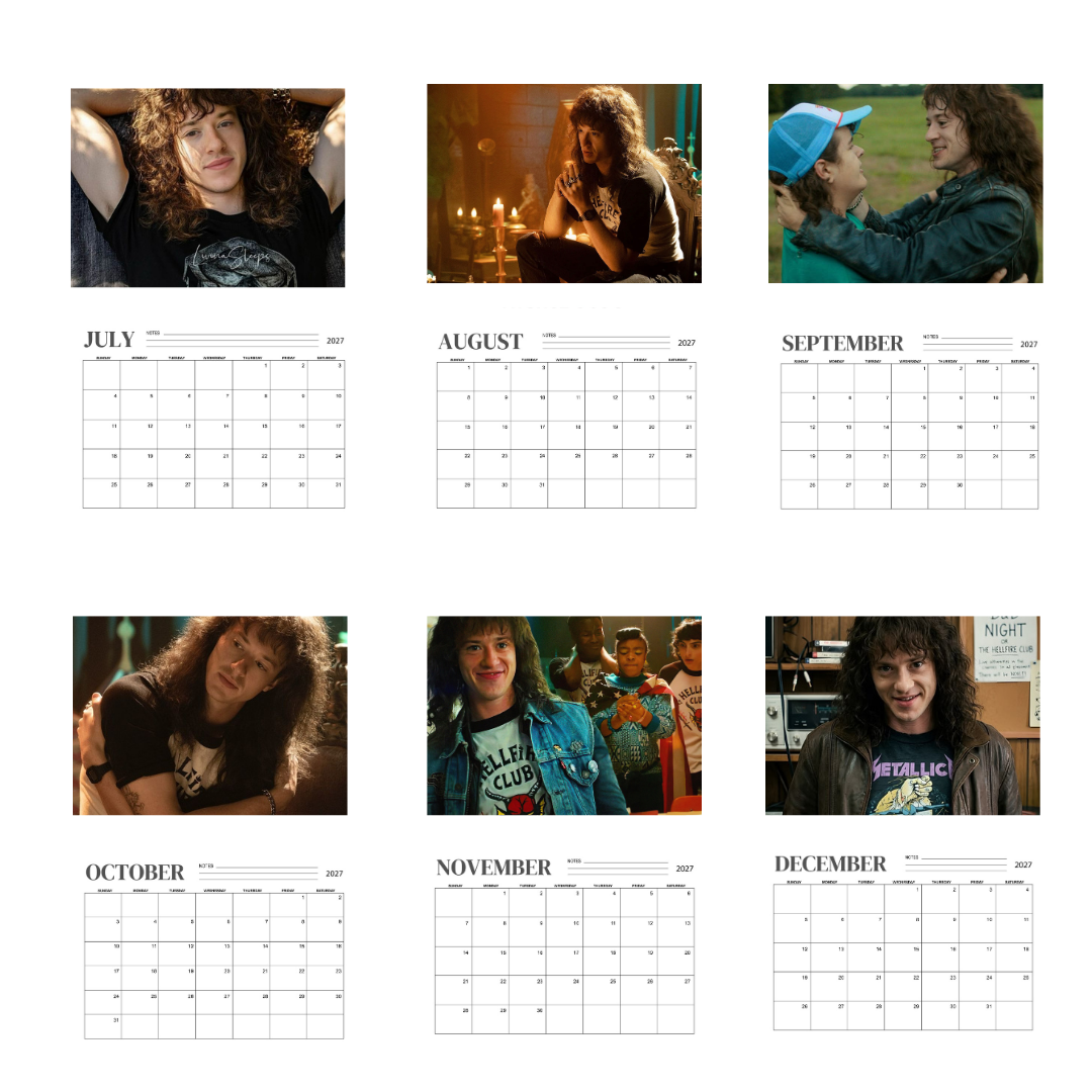 Eddie Munson 2027 Stranger Wall Calendar Ver2 - Image 3