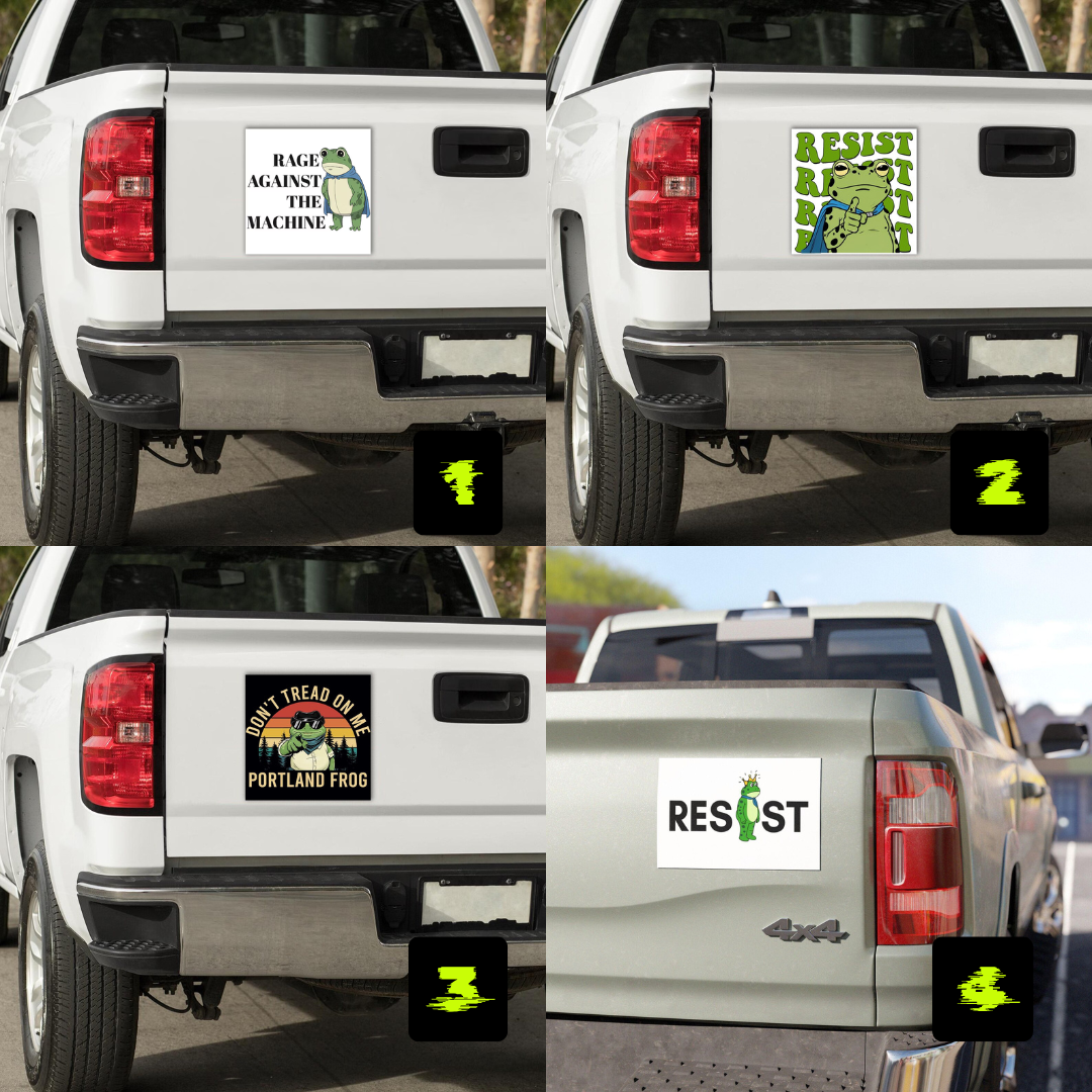 Portland Frog Car Magnet
