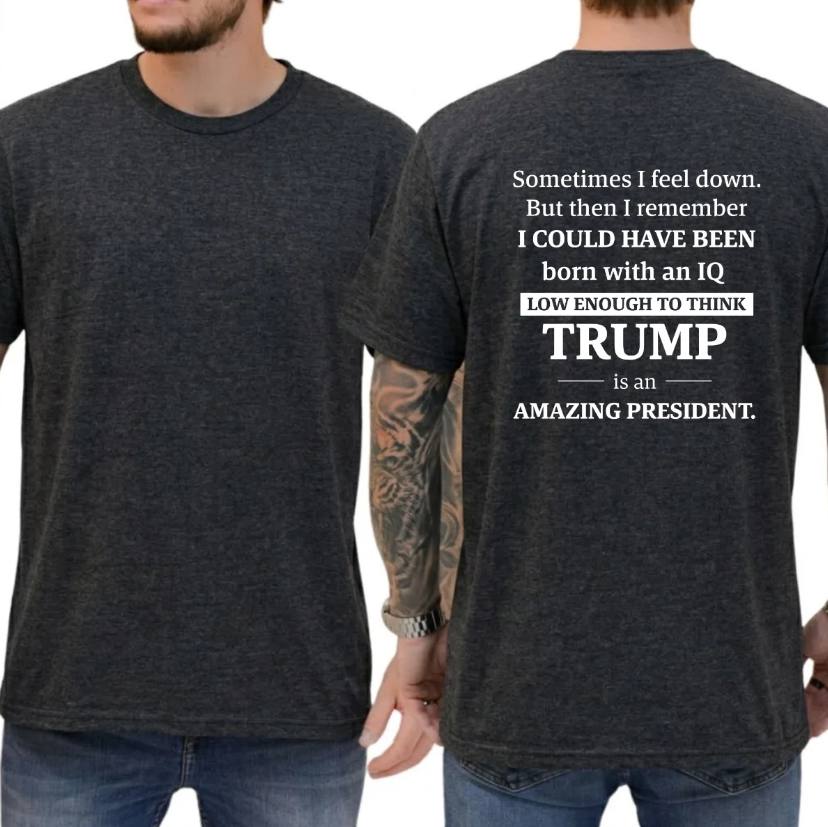 IQ Low Enough To Think Trump Is Amazing President Shirt - Image 2