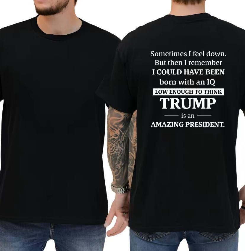 IQ Low Enough To Think Trump Is Amazing President Shirt - Image 3