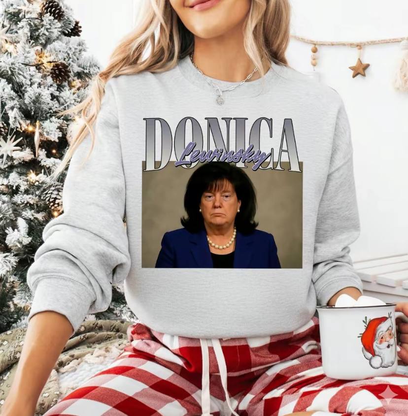 Donica Lewinsky Blowing Bubba Anti TRump Unisex Shirt - Image 3