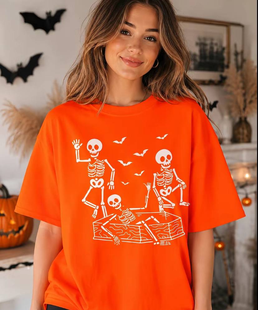 Fuck Trump Halloween Skeleton Shirt - Image 3