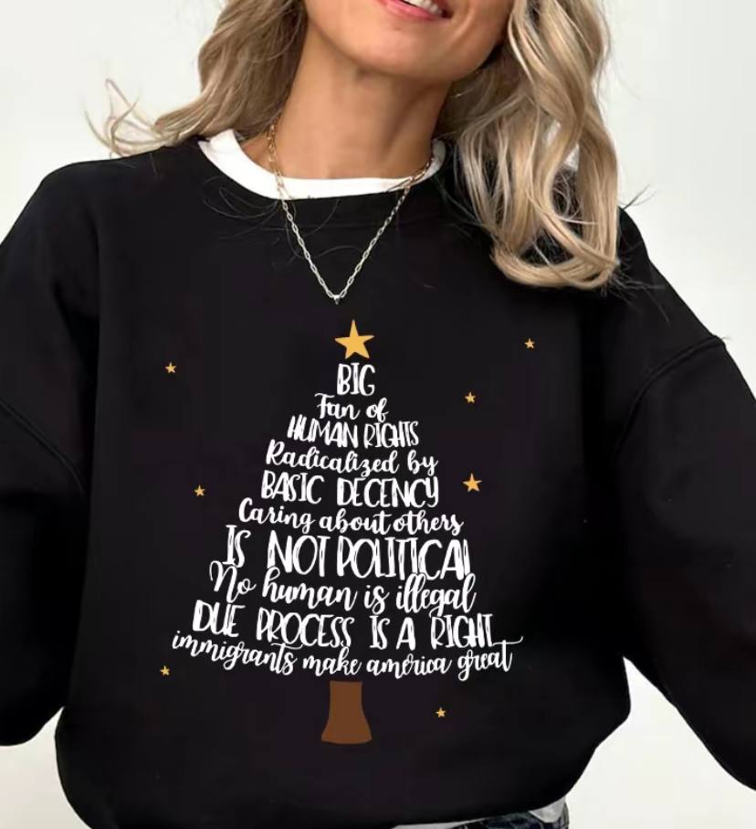 Big Fan Of Human Rights Christmas Unisex Shirt - Image 5