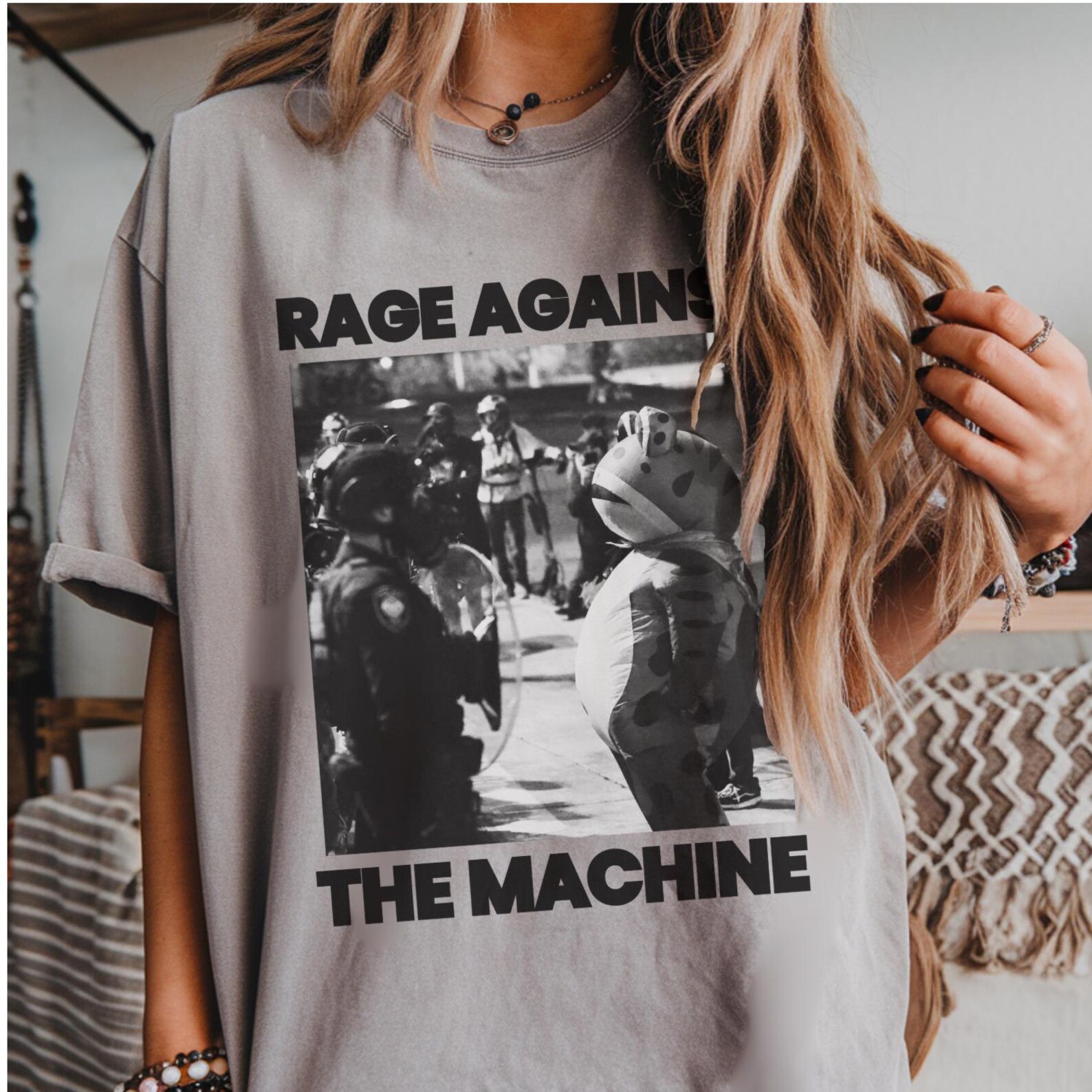 Rage Against The Machine Portland Frog Shirt - Image 3