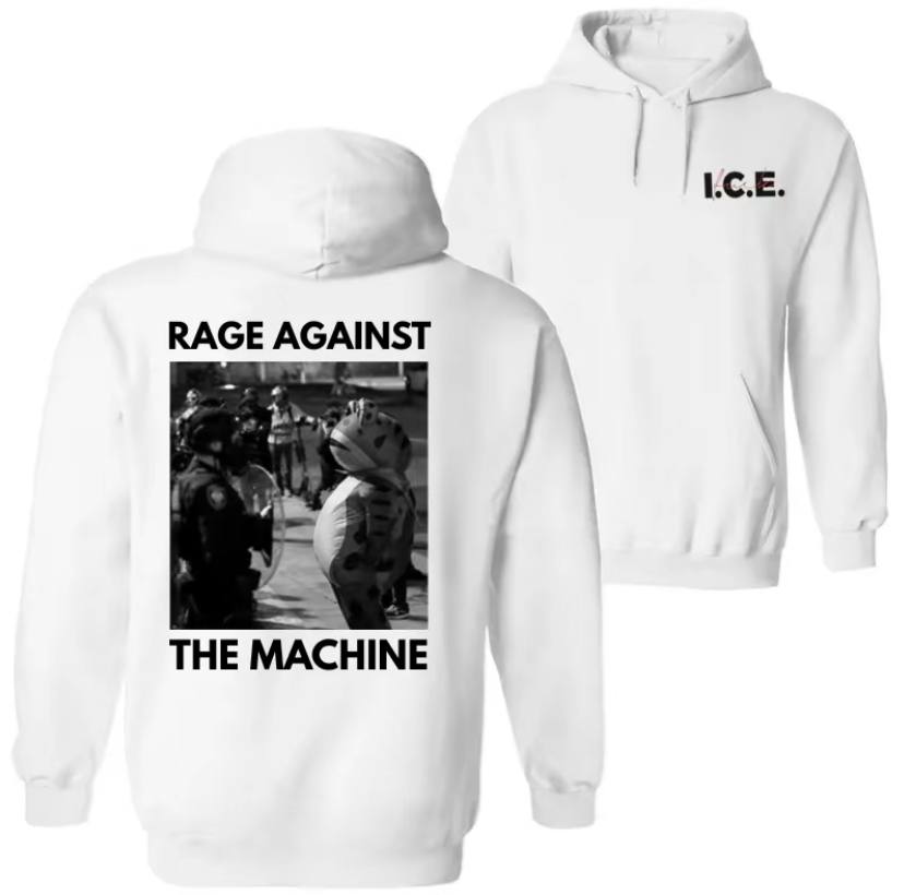 Rage Against The Machine F*ck ICE 2sided Shirt - Image 2