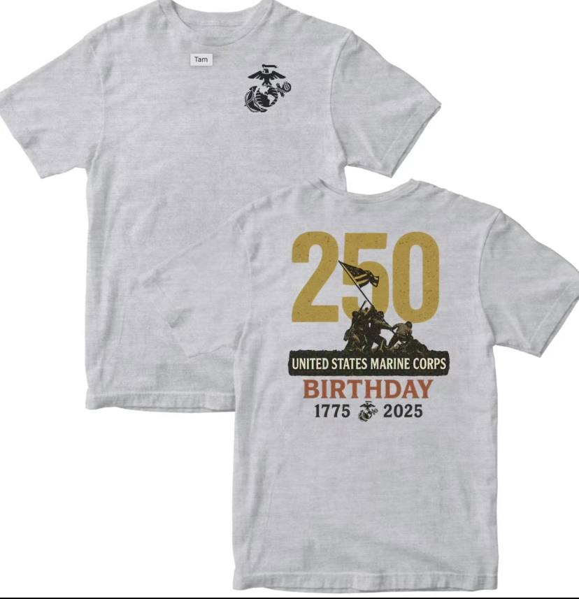 Marines 250th Birthday Shirt USMC - Image 2