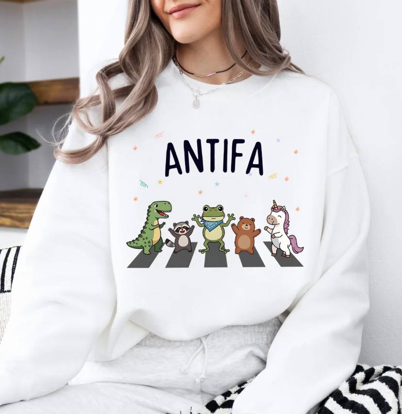 ANTIFA Inflatable Costume Portland Frog Shirt - Image 2