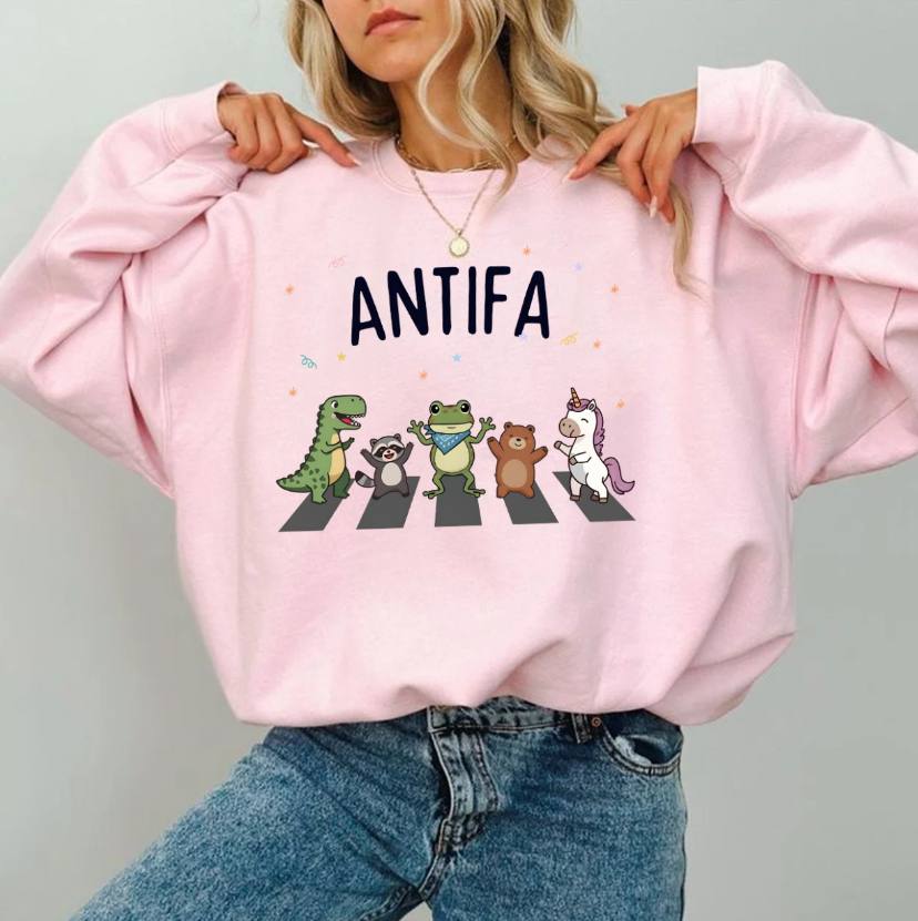 ANTIFA Inflatable Costume Portland Frog Shirt - Image 3