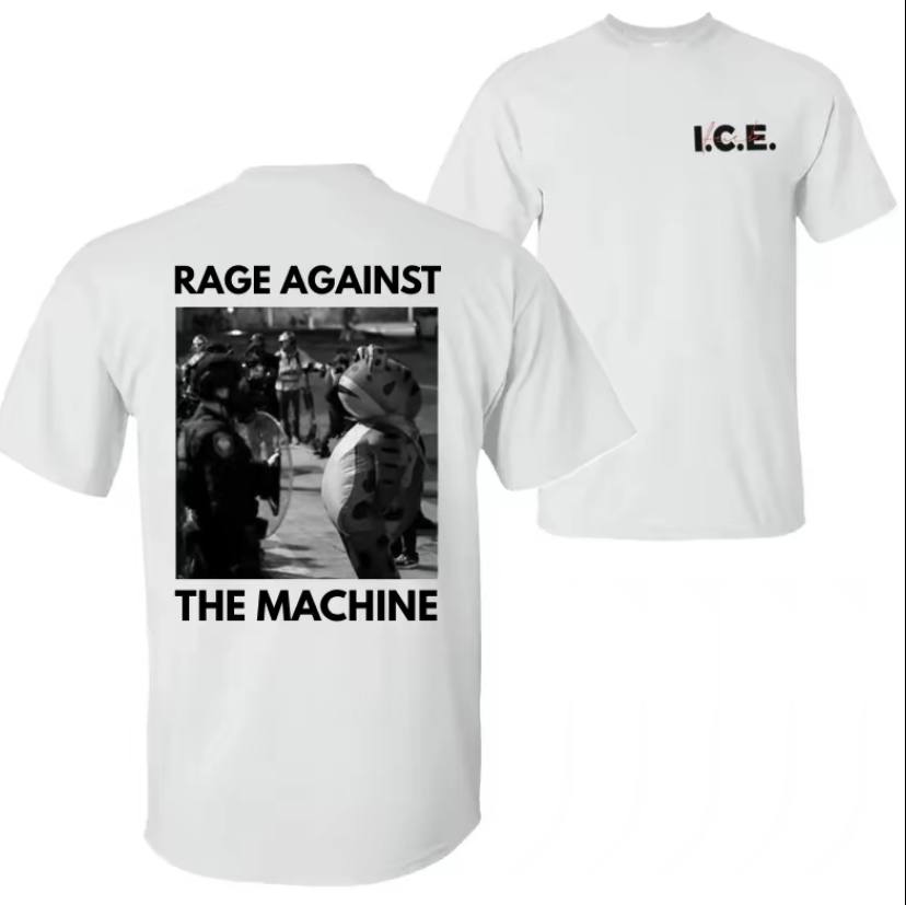 Rage Against The Machine F*ck ICE 2sided Shirt - Image 3
